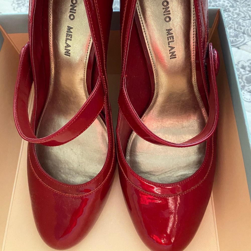 Antonio Melani Ferrari Red patent leather heels
